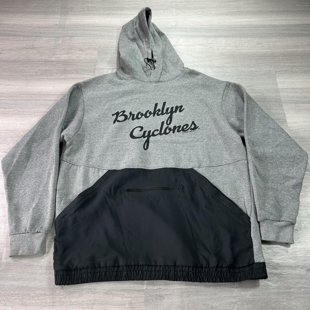 Brooklyn Cyclones Hoodie Sweatshirt Mens Large Gray MiLB Baseball MV Sport
